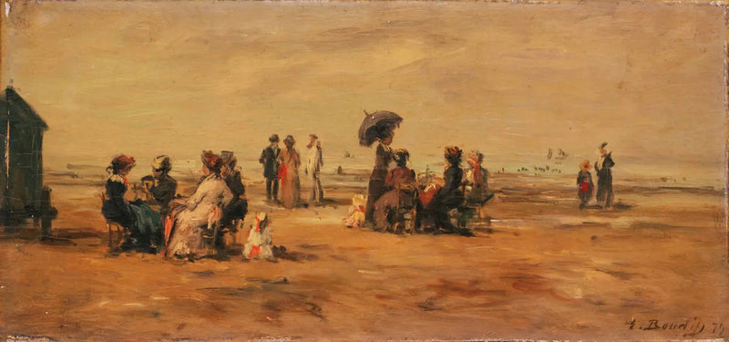 Plaża w Trouville - Eugène Boudin