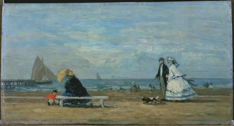 Plaża w Trouville - Eugène Boudin