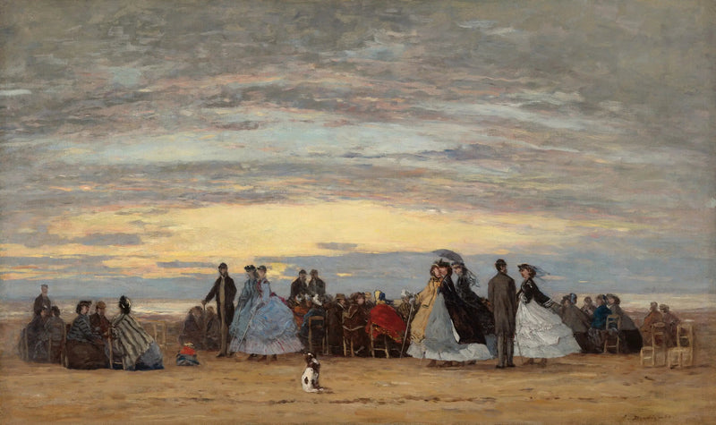 Plaża w Villerville - Eugène Boudin