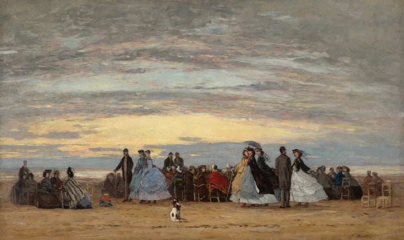 Plaża w Villerville - Eugène Boudin