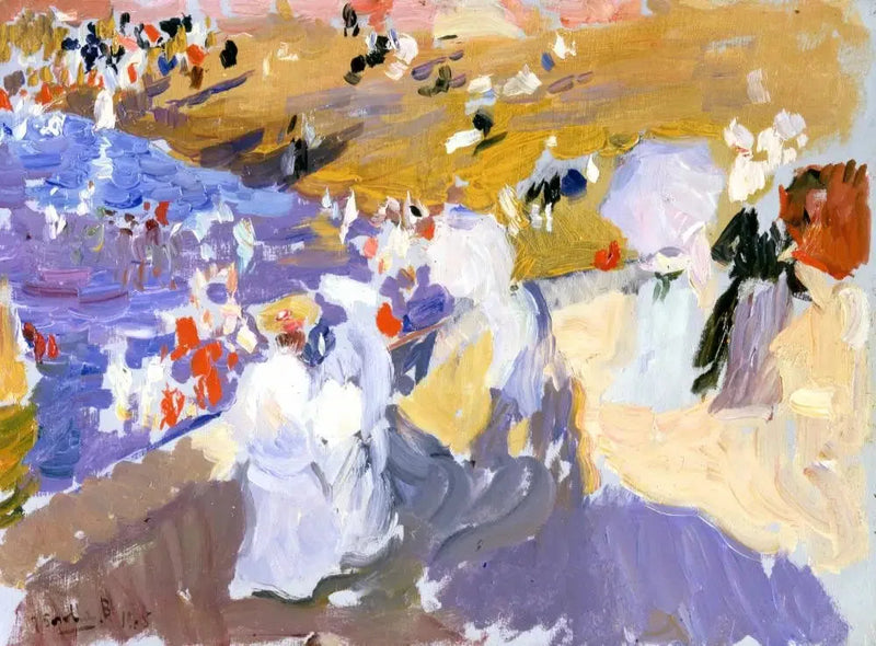 Plaża, Biarritz (Promenada Dam) - Joaquín Sorolla