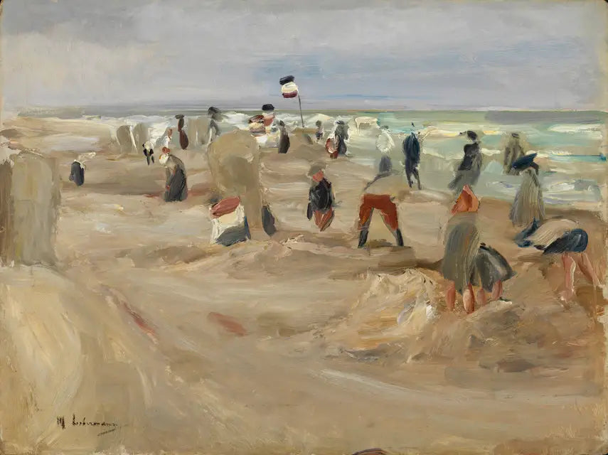 La plage de Noordwijk - Max Liebermann image 1 tableau peint à l’huile sur toile