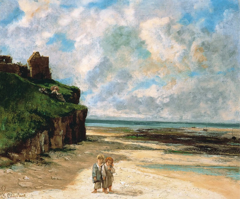 Plaża w Saint-Aubin-sur-Mer - Gustave Courbet