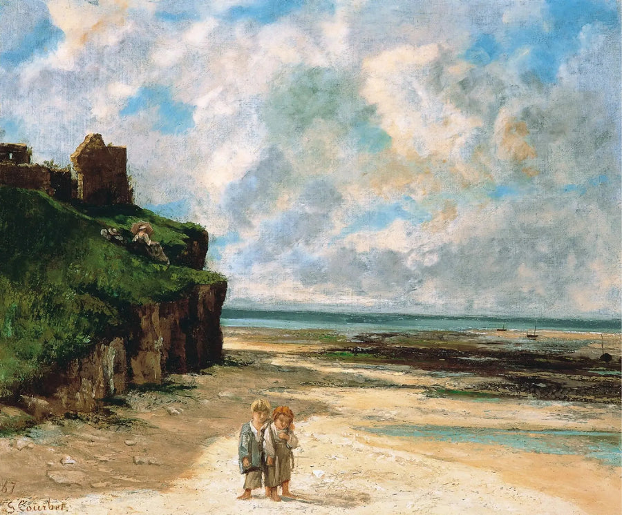 Plaża w Saint-Aubin-sur-Mer - Gustave Courbet