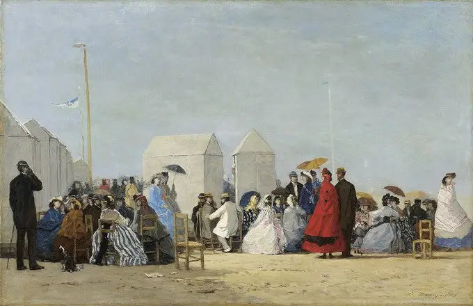 Plaża w Trouville o porze kąpieli - Eugène Boudin