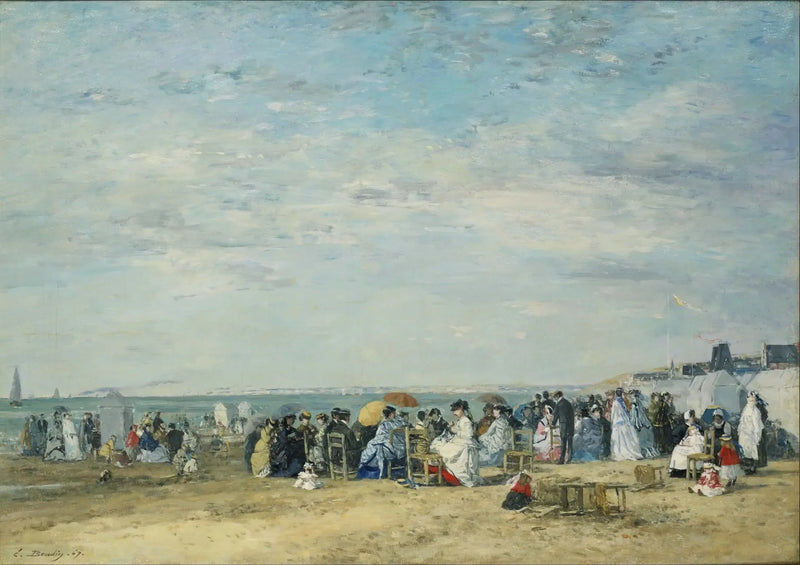 Plaża w Trouville - Eugène Boudin