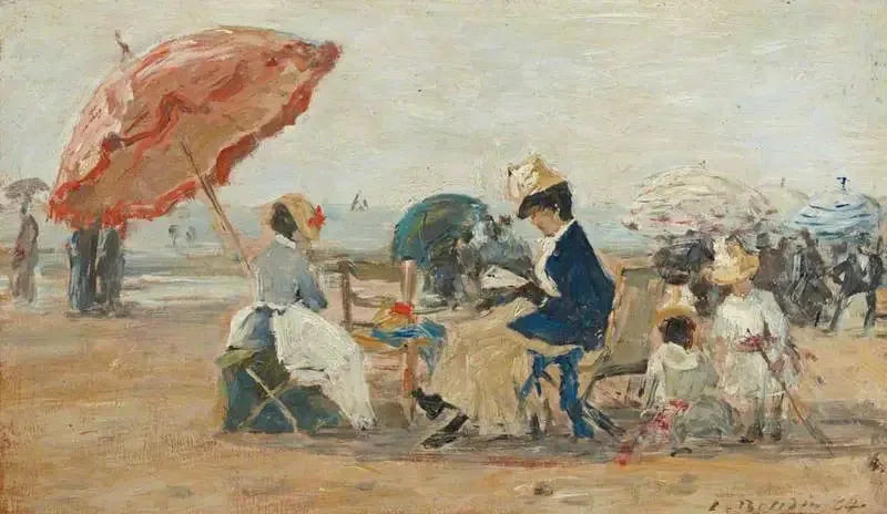 Plaża w Trouville - Eugène Boudin