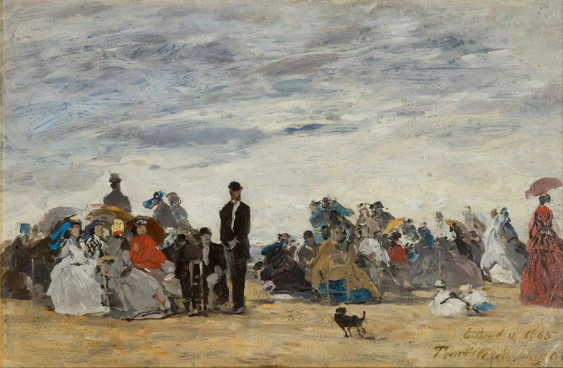 Plaża w Trouville - Eugène Boudin