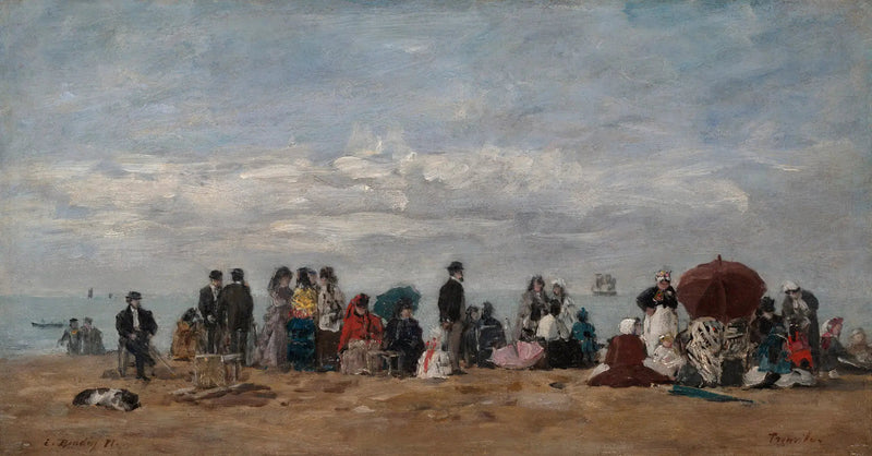 Plaża w Trouville - Eugène Boudin
