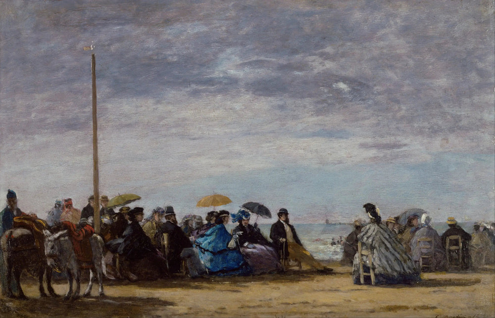 Reproduction du tableau « La Plage - Eugène Boudin » par Alpha Reproduction en peinture à l’huile