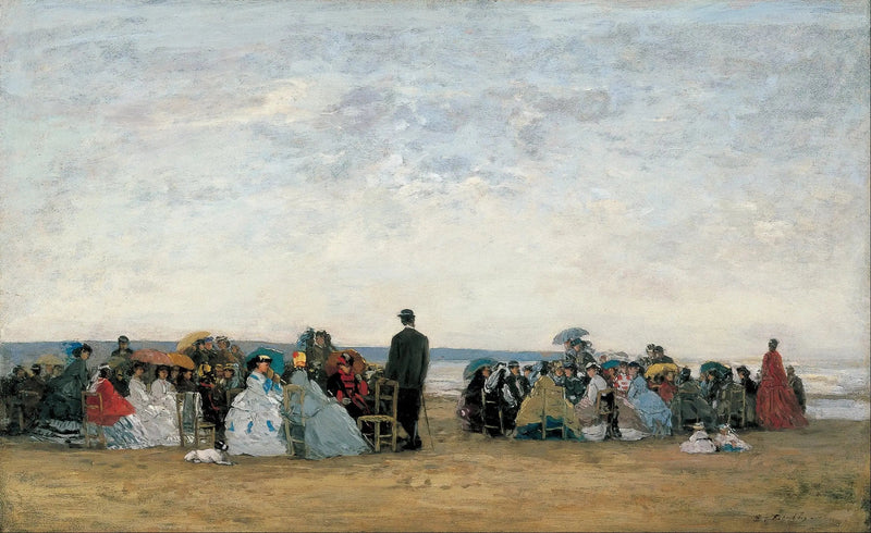 Plaża w pobliżu Trouville - Eugène Boudin