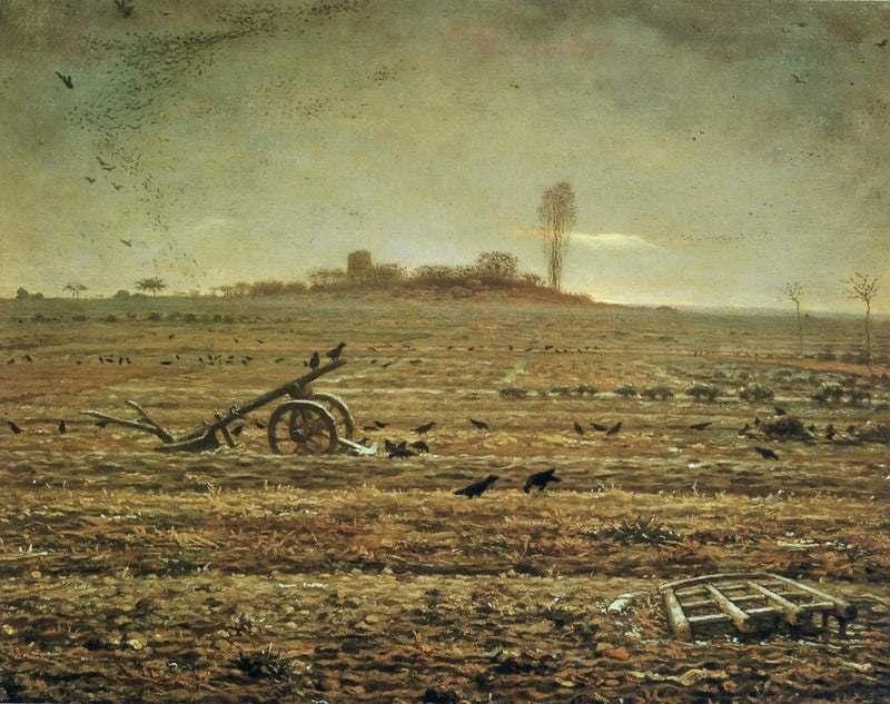 Równina Chailly z brony i pługiem - Jean-François Millet
