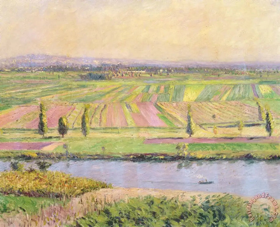 Równina Gennevilliers widziana z wzgórz Argenteuil - Gustave Caillebotte