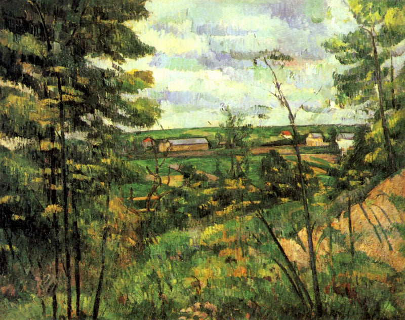 Równina Saint-Ouen-l'Aumône widziana z kamieniołomów Chou - Paul Cézanne