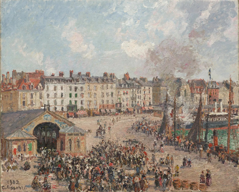 Rybarnia w Dieppe - Camille Pissarro