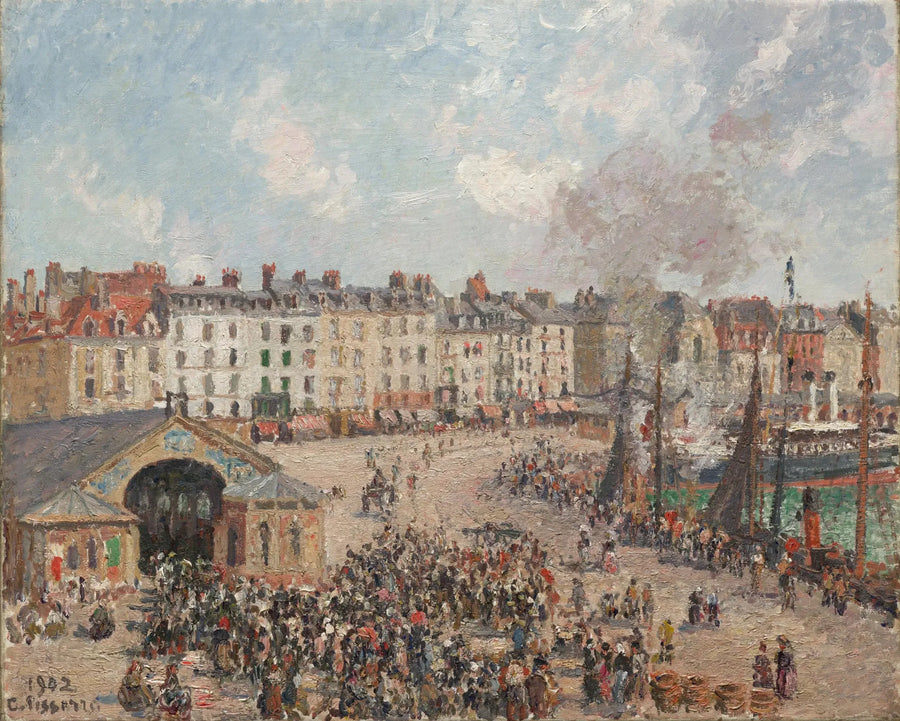 Rybarnia w Dieppe - Camille Pissarro