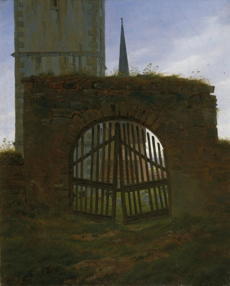 Brama cmentarza - Caspar David Friedrich