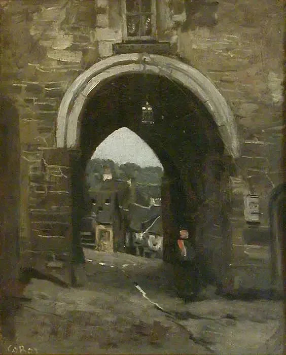 Brama Jerzual w Dinan - Jean-Baptiste Camille Corot