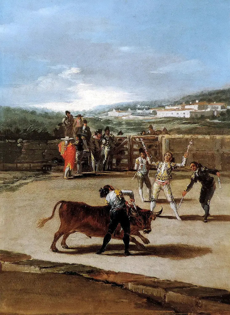 Ułożenie banderilli - Francisco de Goya