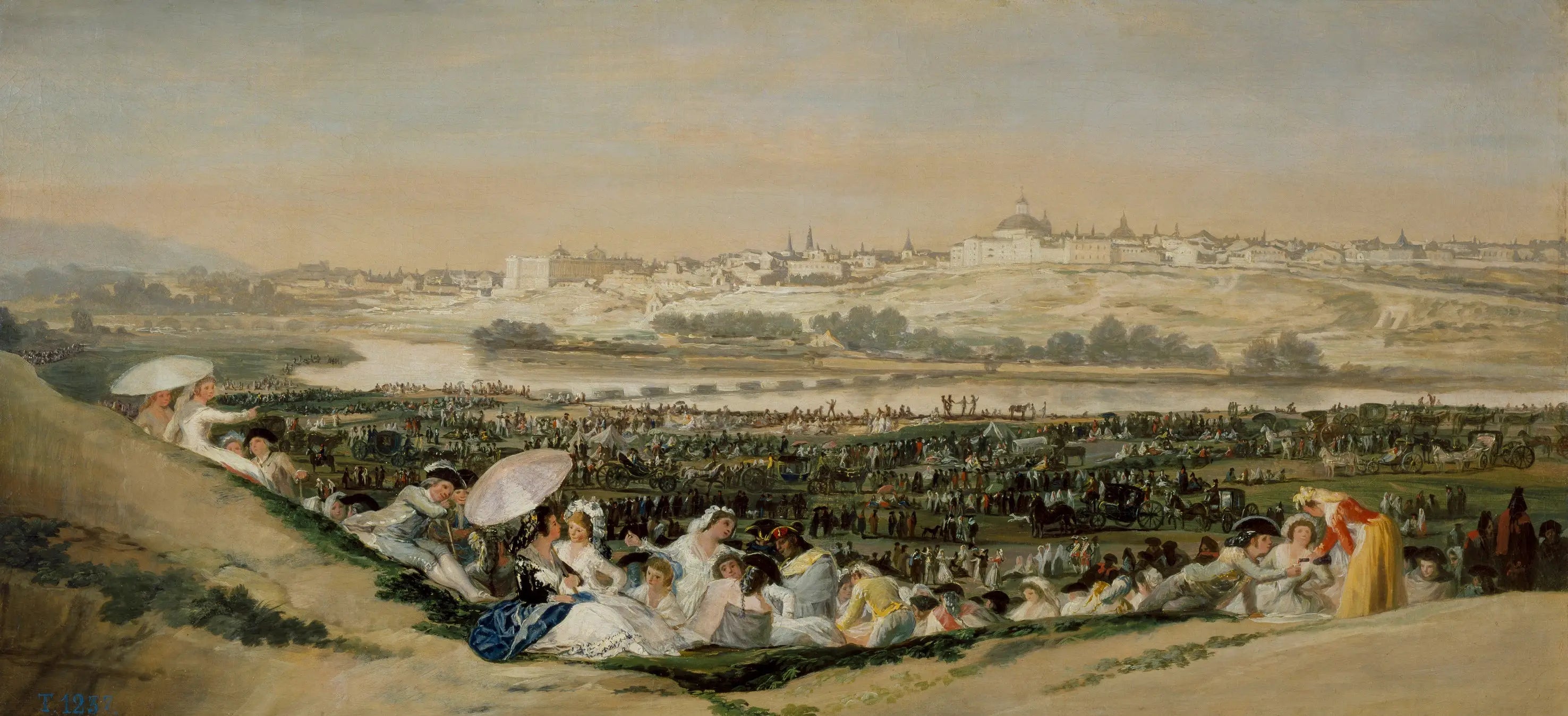 Reproduction du tableau « La Prairie de Saint-Isidore - Francisco de Goya » par Alpha Reproduction en peinture à l’huile