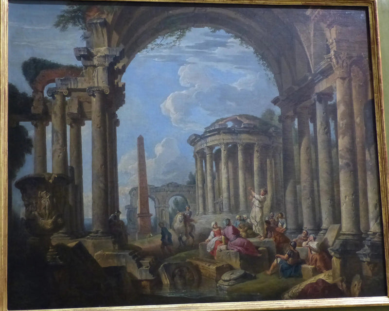 Kazanie w starożytnych ruinach - Giovanni Paolo Panini