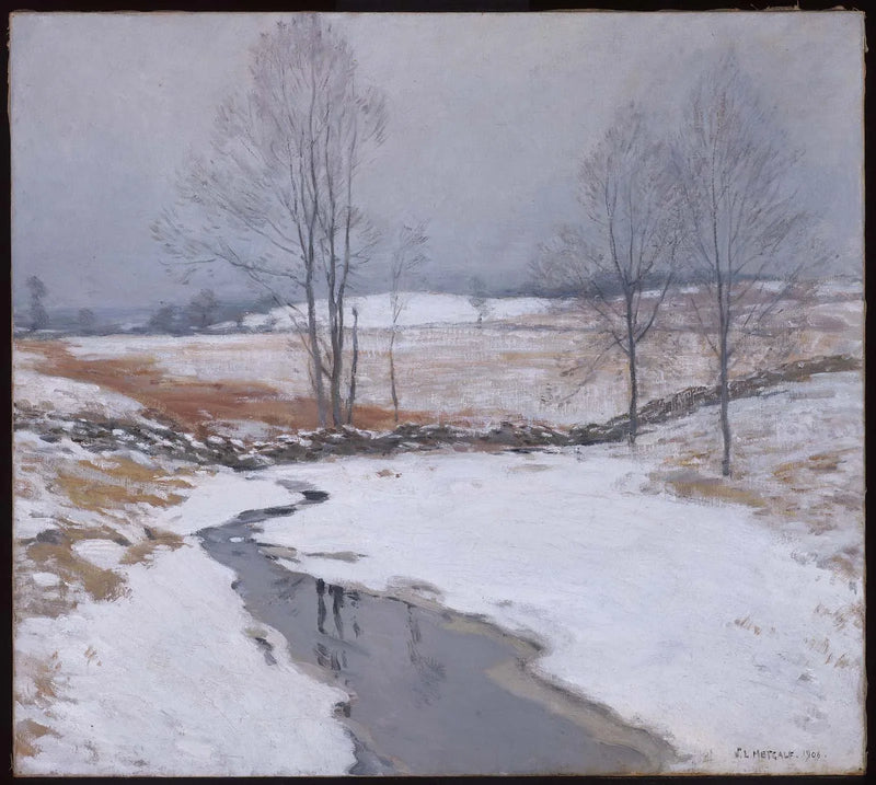 Pierwszy śnieg - Willard Metcalf