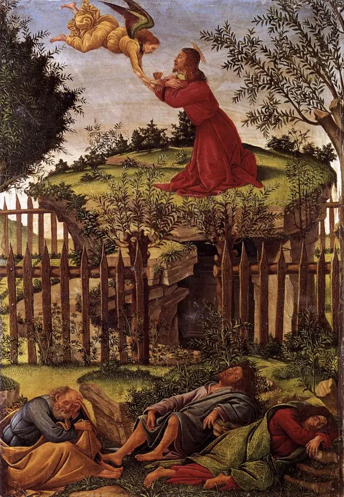 Modlitwa w ogrodzie oliwnym - Sandro Botticelli