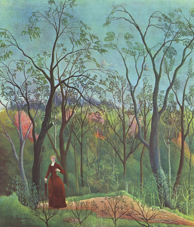 Spacer w lesie - Henri Rousseau