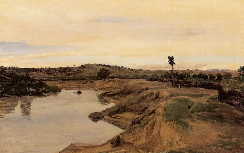 Promenada Poussina, wiejska okolica Rzymu - Jean-Baptiste Camille Corot