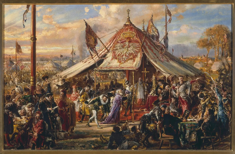 Potęga Wspólnoty Narodów w szczytowym momencie, z serii „Historia cywilizacji w Polsce” - Jan Matejko