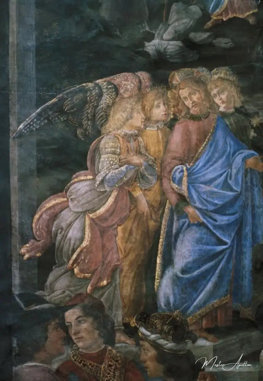 La purification du lépreux et la tentation du Christ, de la chapelle Sixtine : détail du Chris - Sandro Botticelli - Reproductions de tableaux et peintures haut de gamme