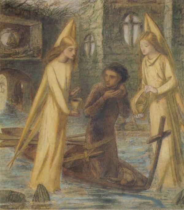 Poszukiwanie Świętego Graala - Dante Gabriel Rossetti