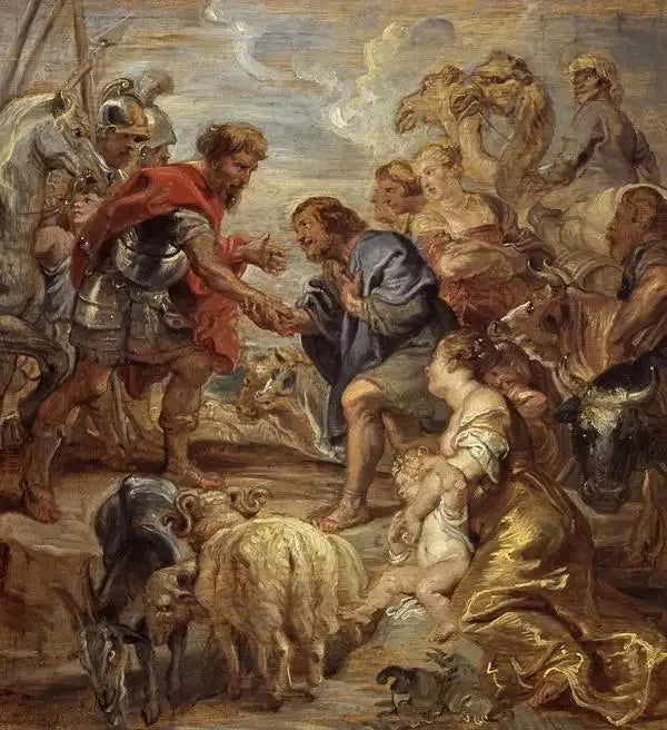 Pojednanie Jakuba i Esaü - Peter Paul Rubens