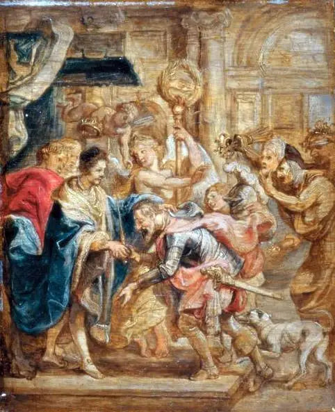 Pojednanie króla Henryka III i Henryka Navarre - Peter Paul Rubens