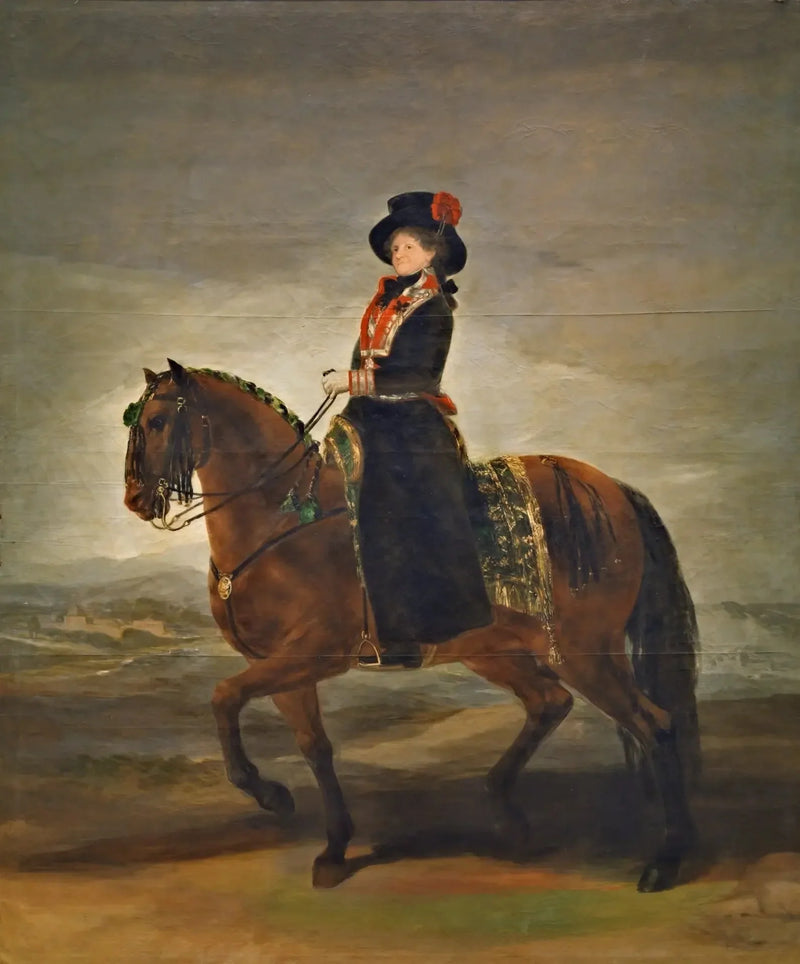 Królowa María Luisa na koniu - Francisco de Goya