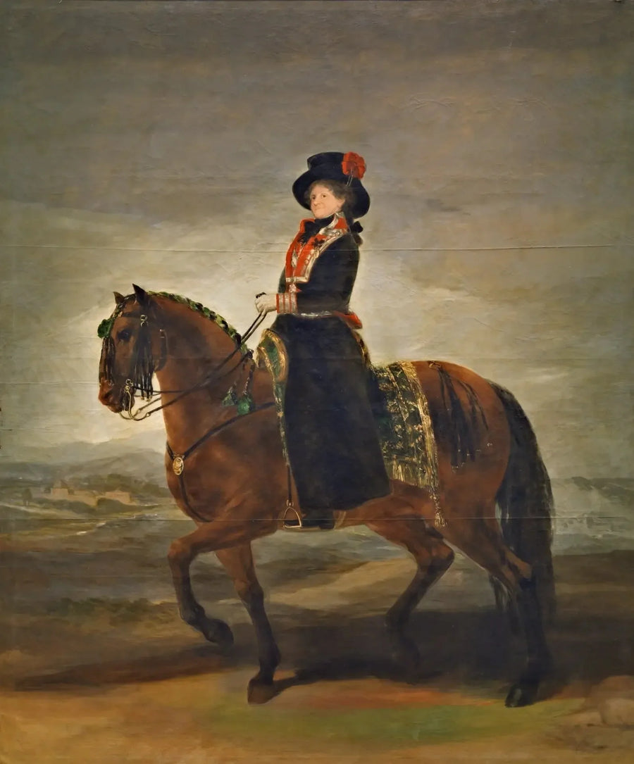 Królowa María Luisa na koniu - Francisco de Goya