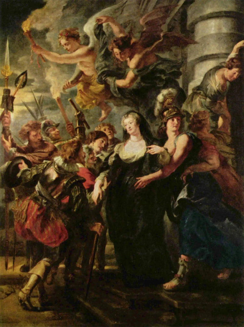 Królowa ucieka z zamku w Blois w nocy z 21 na 22 lutego 1619 roku - Peter Paul Rubens