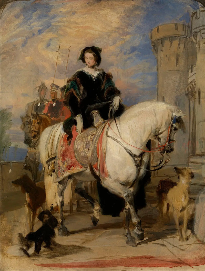 Królowa Wiktoria (1819-1901) na koniu - Edwin Henry Landseer