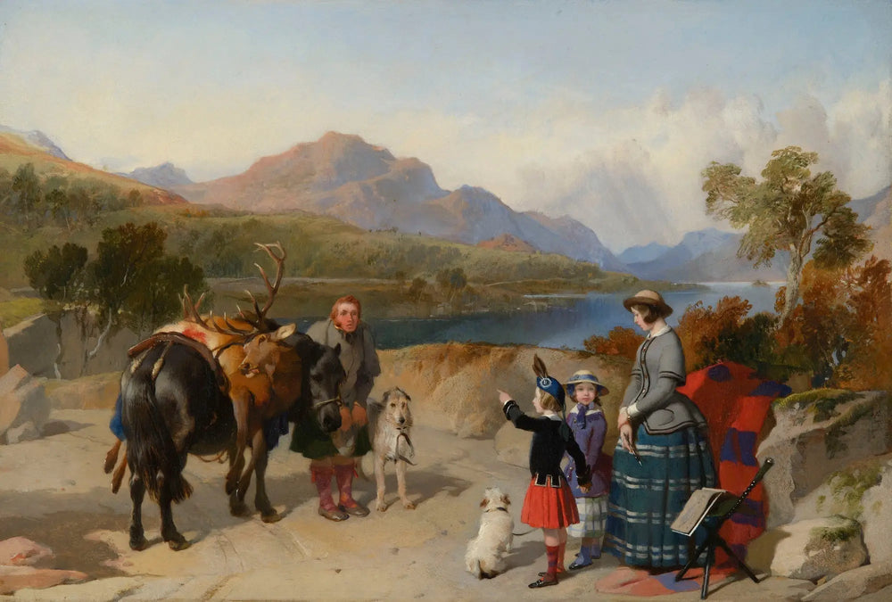 La reine Victoria au Loch Laggan - Edwin Henry Landseer image 1 copie de tableau peinte à la main