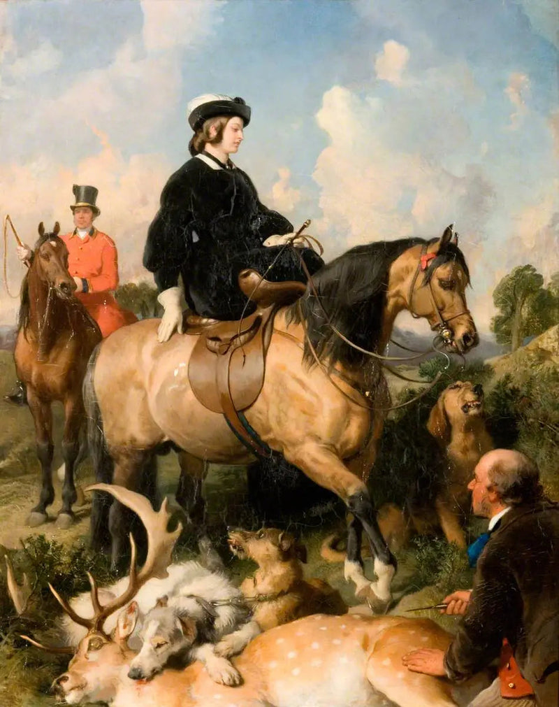 Królowa Wiktoria w parku Windsor - Edwin Henry Landseer
