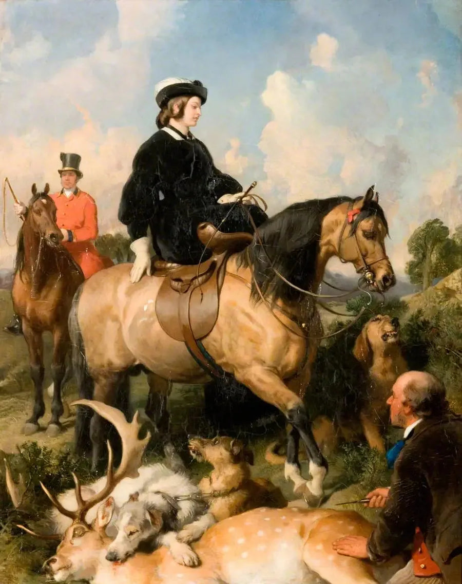 Królowa Wiktoria w parku Windsor - Edwin Henry Landseer