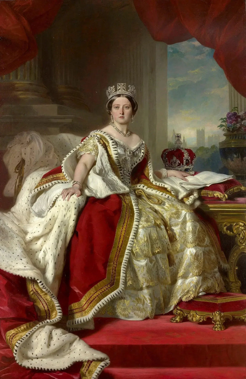 Królowa Wiktoria w stroju koronacyjnym - Franz Xaver Winterhalter