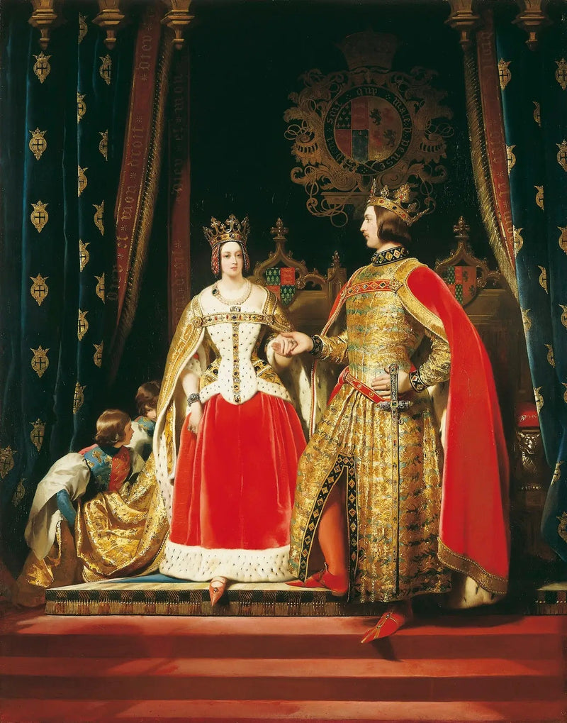 Królowa Wiktoria i książę Albert na balu kostiumowym 12 maja 1842 roku - Edwin Henry Landseer