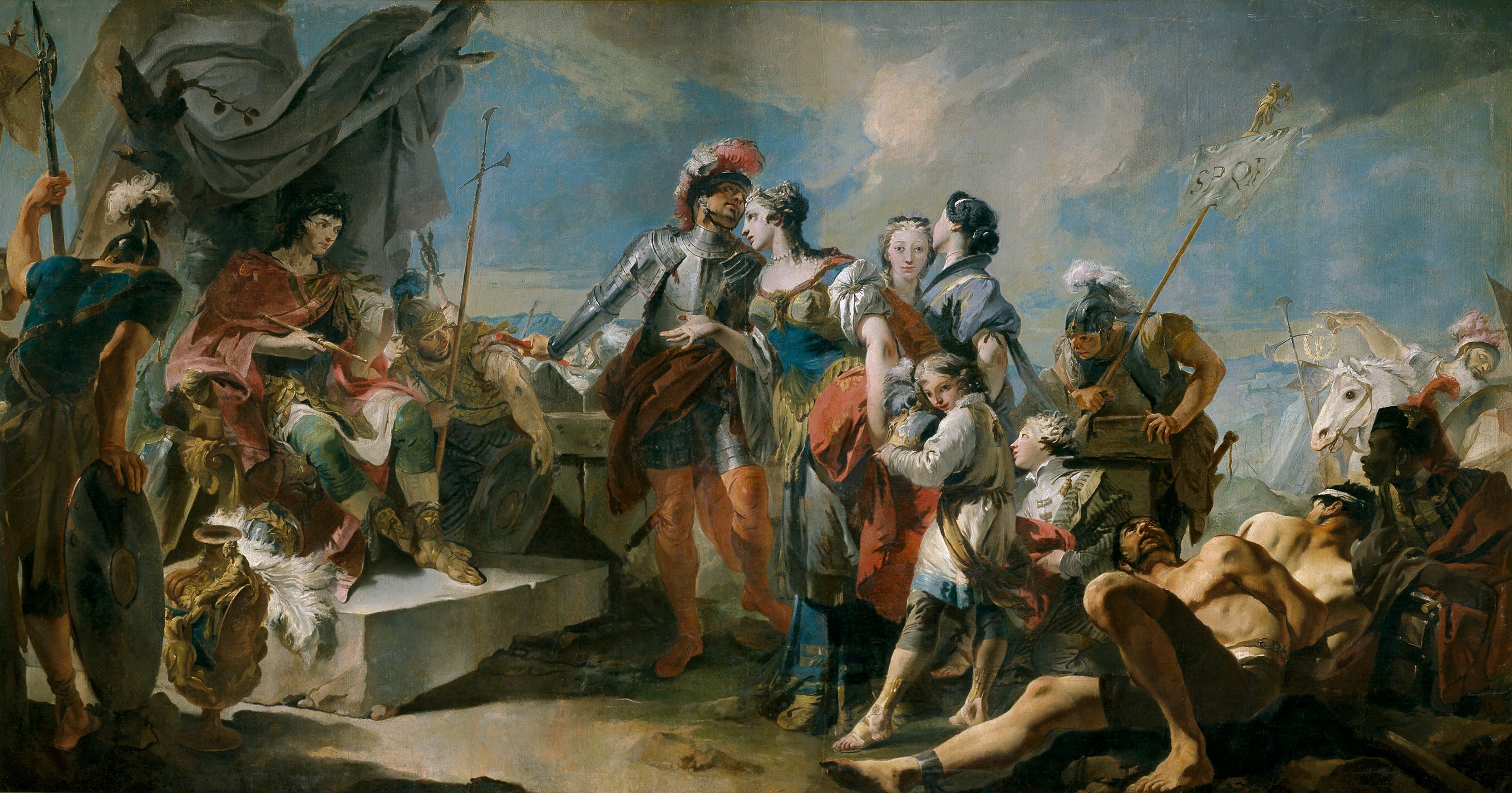 Królowa Zenobia przed cesarzem Aurelianem - Giovanni Battista Tiepolo