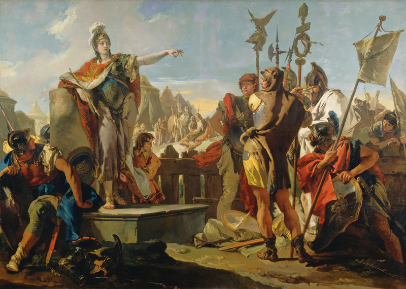 Królowa Zenobia przemawiająca do swoich żołnierzy - Giovanni Battista Tiepolo