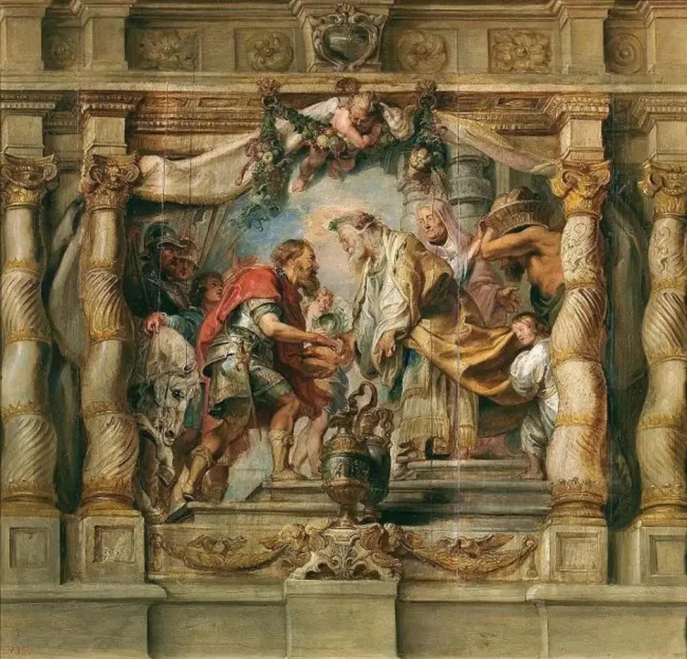 La rencontre d'Abraham et de Melchisédek - Peter Paul Rubens image 1 copie de tableau peinte à la main