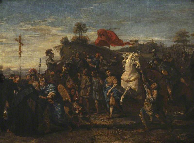 Spotkanie świętego Nil i cesarza Ottona III - Domenichino