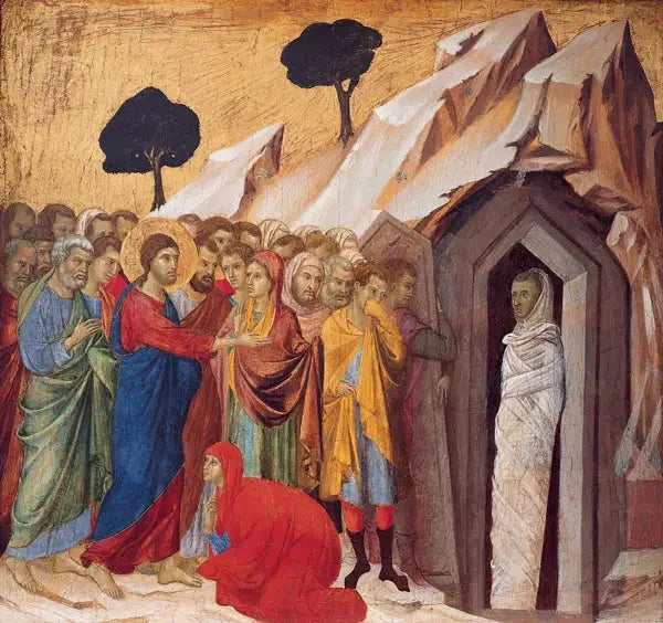 Zmartwychwstanie Łazarza - Duccio di Buoninsegna