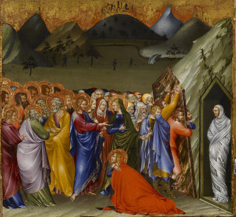 Zmartwychwstanie Łazarza - Giovanni di Paolo