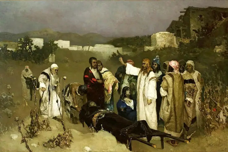 Zmartwychwstanie syna wdowy z Nain. - Wilhelm Kotarbiński